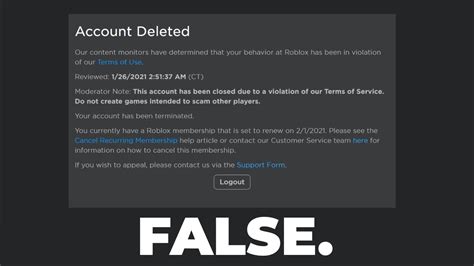 Roblox Falsely Terminated Me Youtube