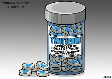 Trumps Twitter Addiction Cartoon Movement