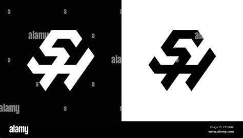 Sh Logo Sh Monogram Initial Sh Logo Letter Sh Logo Icon Vector