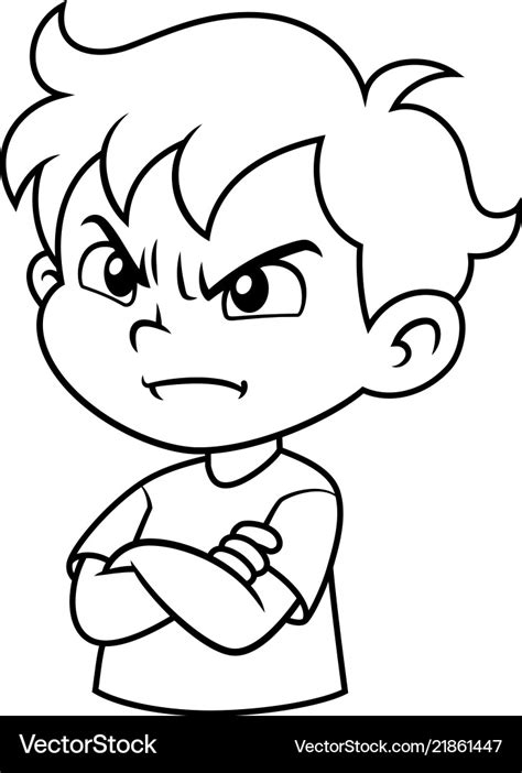 Angry Kid Coloring