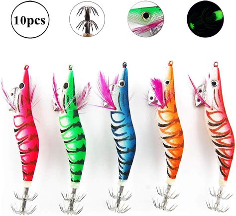 Saltwater Lures Saltwater 12cm Shrimp Fishing Lures Luminous Glow Squid