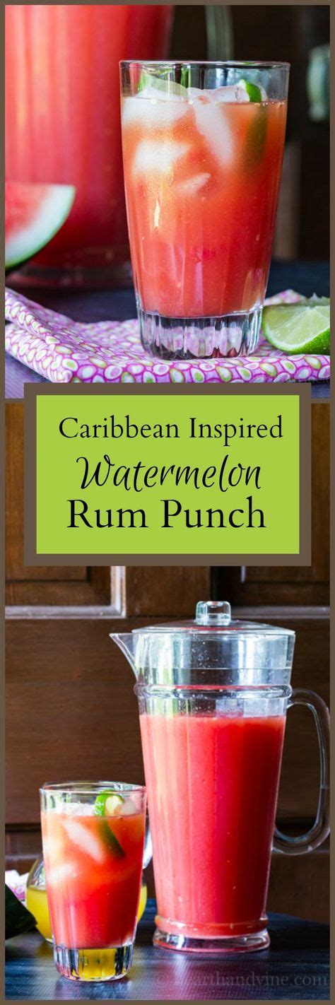 Watermelon Rum Punch Recipe Recipe Rum Punch Recipes Punch Recipes