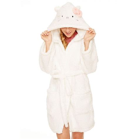 Hello Kitty Plush Robe 30 Liked On Polyvore Featuring Intimates