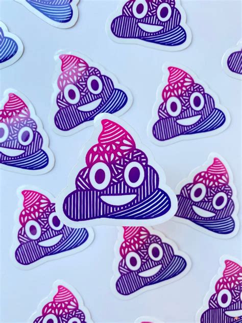 Poop Emoji Sticker Poop Poop Emoji Pink Poop Kid Sticker Etsy