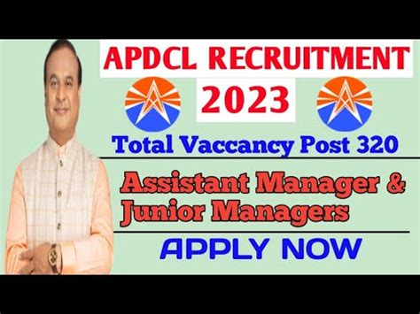 Apdcl Recruitment For Assistant Manager Junior Manager Posts