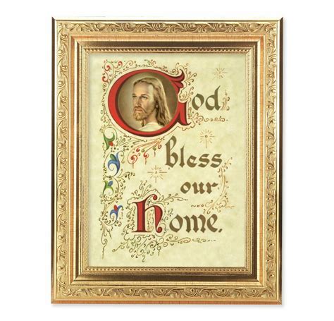 House Blessing Antique Gold Framed Art Buy Religious Catholic Store