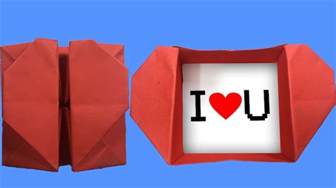 Diy Origami Heart Box And Envelope With Secret Message Youtube