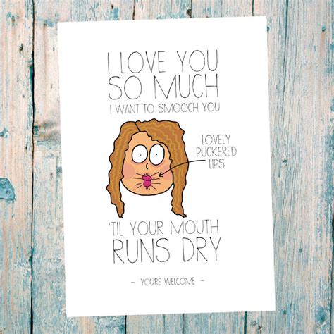 I Love You So Much Funny Greeting Card By Indie Berries