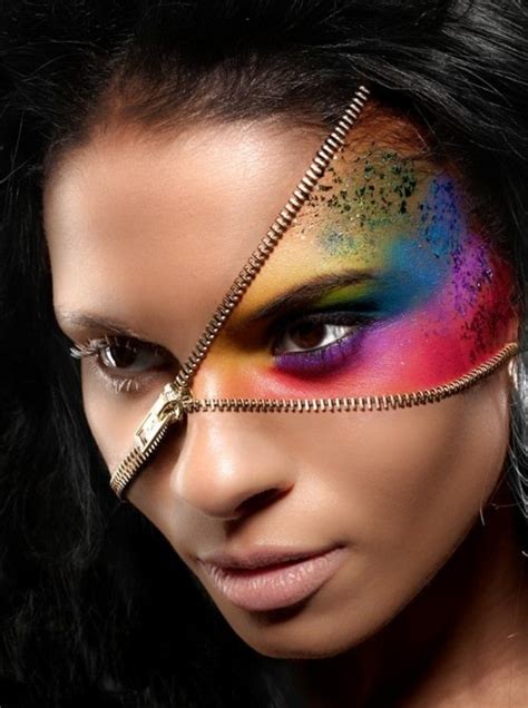Crazy Halloween Makeup Rainbow Zipper Face Irresistible Icing