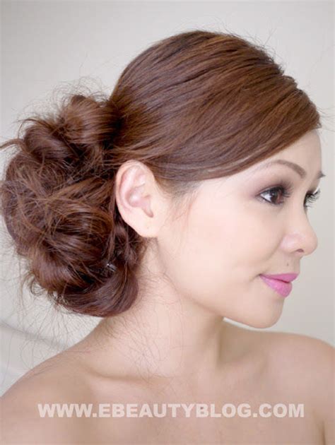 Gift yourself a low textured knot effortlessly made this wedding hairstyle is designed for the bride who isn't afraid to stand out from the crowd and elegant, low hanging side bun. Bridal Messy Side Bun Hair Tutorial Pictures, Photos, and ...
