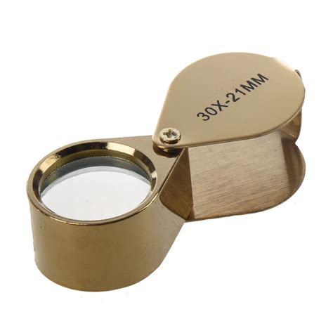30x 21mm Jewelry Magnifying Glass Loupe Magnifier Golden In Magnifiers From Tools On Aliexpress
