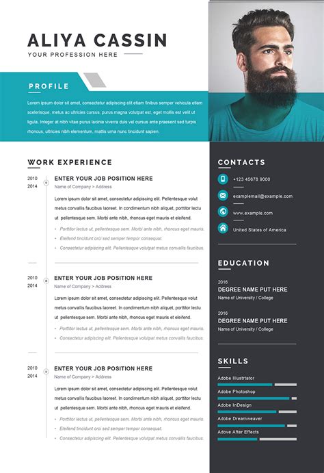 Timelines, horizontal bars, and neutral color accents bring a sense of order to the layout. Detailed CV Word Format Template - Editable Downloadable ...