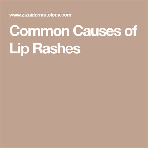 Common Causes Of Lip Rashes Rashes Lips Eczema