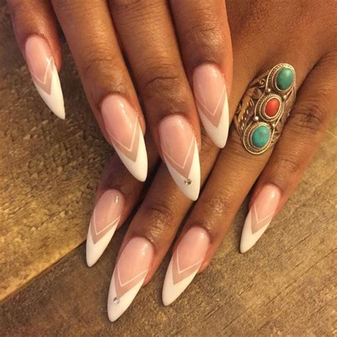 It is not hard to do your own almond nails design all you need to know is how. Best 70+ Almond shaped French tip nails 2018 (With images ...