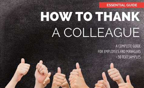 Thank you for sending it to us. How to Thank a Colleague: A Complete Guide for Employees ...