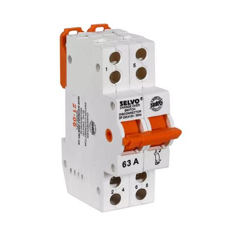 Buy Selvo 63a Double Pole Mini Changeover Switch Disconnector
