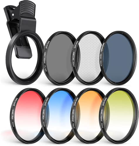 Neewer 52mm Lens Filter Kit With Phone Lens Clip Cpl Nd32 6 Point