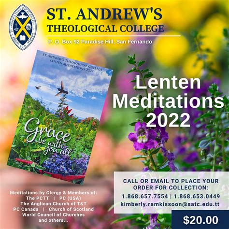Lenten Meditation 2022 St Andrews Theological College