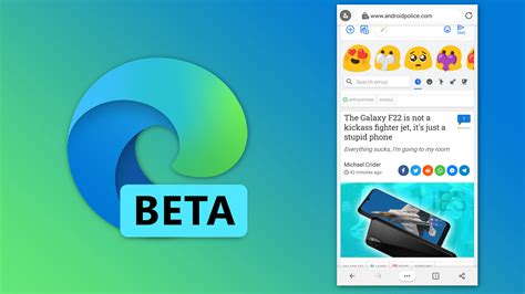 Edge Beta Completes Microsofts Trifecta Of Pre Release Mobile Browsers