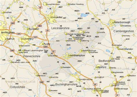 Northamptonshire Map England County Maps Uk