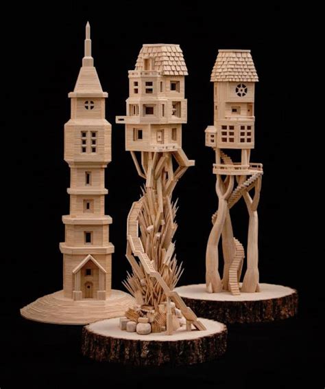 Intricate Sculptures Made With Just Toothpicks And Glue Booooooom