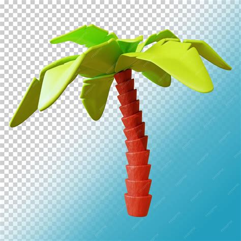 Premium Psd 3d Stylized Palm Tree Illustration
