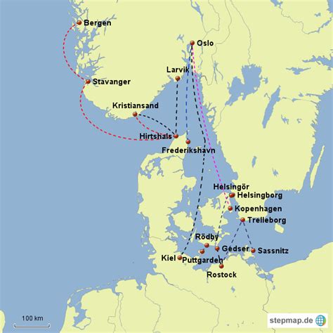 Stepmap Fährverbindungen Norwegen Landkarte Für Deutschland