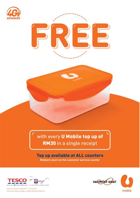 Mobilpay wallet app is available for free for ios and andoid, with which your customers can shop in stores, pay bills and purchase products online. Tesco Top Up U Mobile Reload RM30 Minimum FREE Food ...