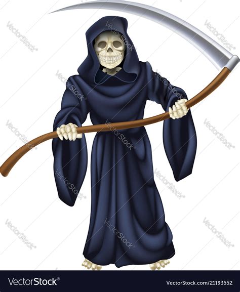 Grim Reaper Death Skeleton Royalty Free Vector Image