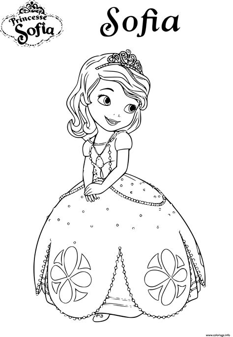 Coloriage princesse sofia disney  JeColorie.com