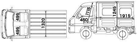 Subaru Sambar Heavy Truck V Blueprints Free Outlines