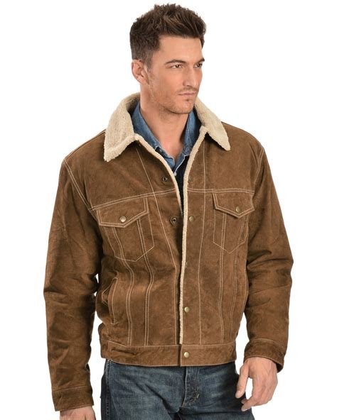 Scully Mens Sherpa Lined Boar Suede Jacket 113 86 Ebay