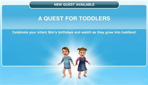 Sims Freeplay Quests And Tips Quest A Quest For Toddlers