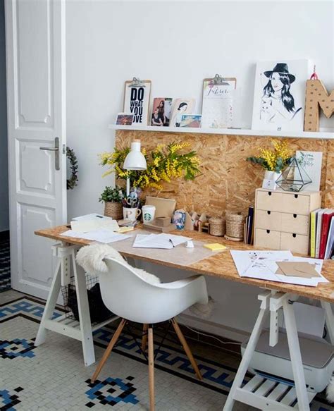 Une Déco En Blanc Et Bois Dans Le Bureau My Blog Deco Home Office