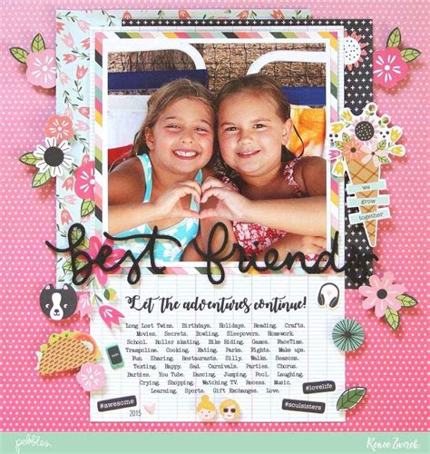 28 Best Picture Of Best Friend Scrapbook Ideas Layout With Images