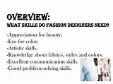Education Needed For Fashion Designer