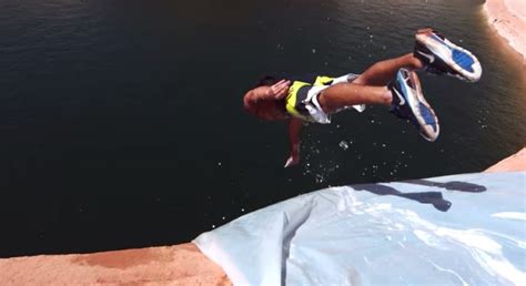Check Out This 50ft Slip N’ Slide Off A Cliff Boredombash