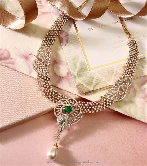 Indian Diamond Necklace Set ~ South India Jewels