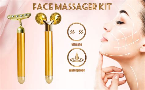 Electric Face Massage Roller Golden 3d Roller Electric Facial Roller And T Shape Facial Roller