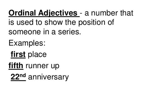 Kinds Of Adjectives