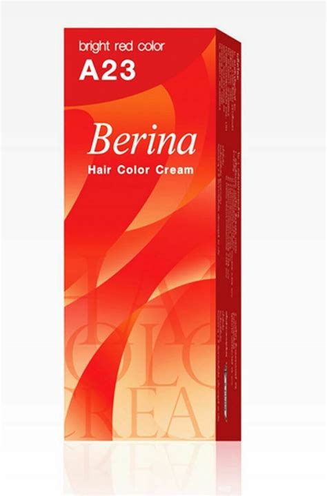 2 X Berina A23 Hair Colour Permanent Cream Hair Dye Bright Red 6060 Ml