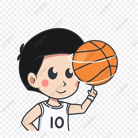 Cartoon Basketball Player White Transparent Cute Cartoon Basketball