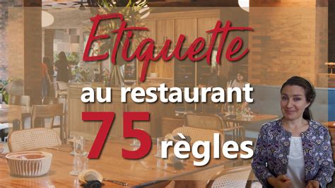 étiquette Au Restaurant Restaurant Etiquette Protocole 75 Règles 75