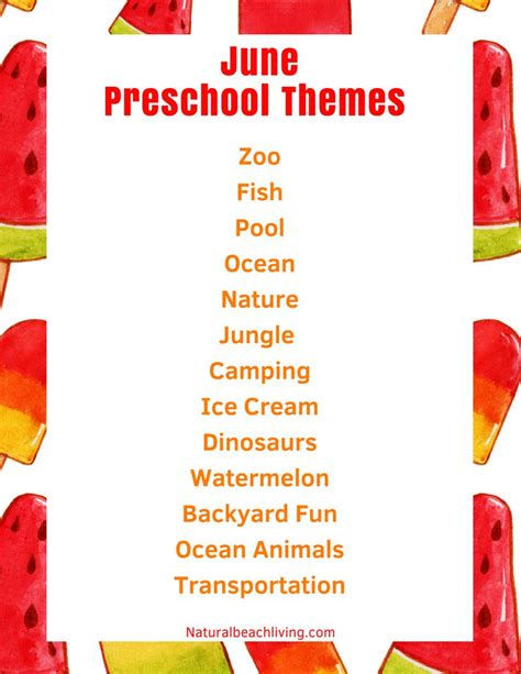 June Preschool Themes With Lesson Plans And Activities Natural Beach