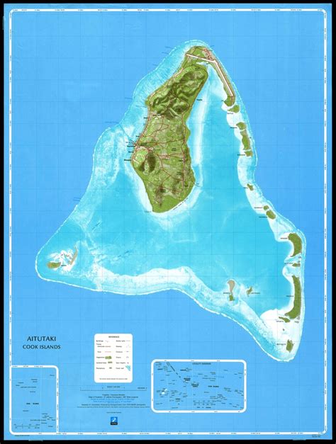 Aitutaki Cook Islands Scale 125 000 Department Of Survey And Land
