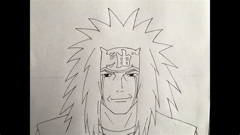 How To Draw Jiraiya From Naruto Printable Step By Ste