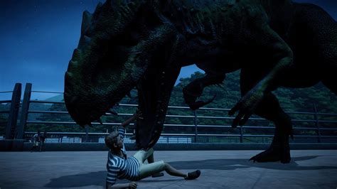 T Rex Vs Indominus Rex Breakout And Fight Jurassic World Evolution Dinosaurs Fighting Youtube