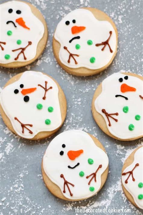 They'll keep you loaded up with a steady supply of cookies all season long, but they'll also leave you these festive, swirly cookies may seem fancy, but all you need are your basic sugar cookie ingredients along with some red and green sugar. Simple melting snowman cookies | Recipe | Christmas sugar ...
