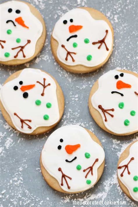This recipe is so simple and so easy to change up!! Simple melting snowman cookies | Recipe | Christmas sugar ...