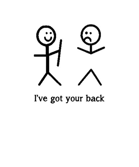 Ive Got Your Back Funny Stick Figure T Shirt By Awesomeapparel